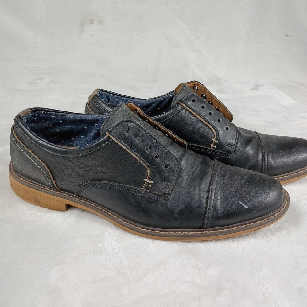 Hawker Rye Dress Shoes‎ Mens 10.5 Black  Cap Toe Leather Oxford